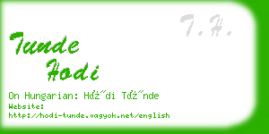 tunde hodi business card